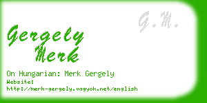gergely merk business card